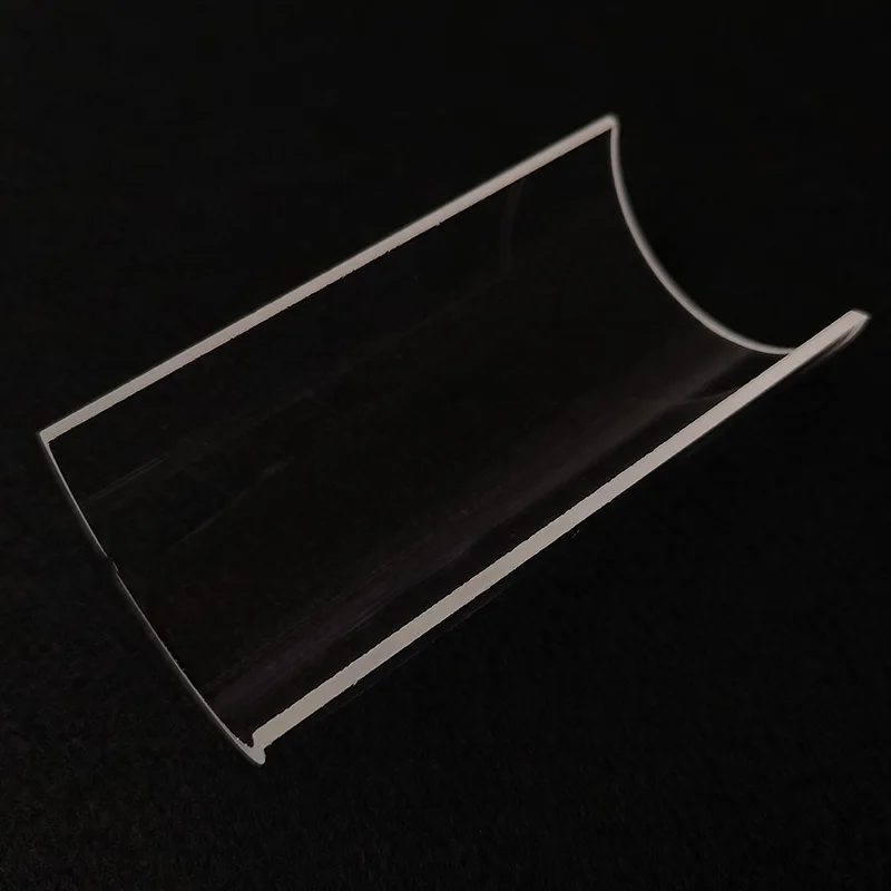 
Quartz glass tile barbecue piece arc quartz piece high temperature resistant transparent processing custom 