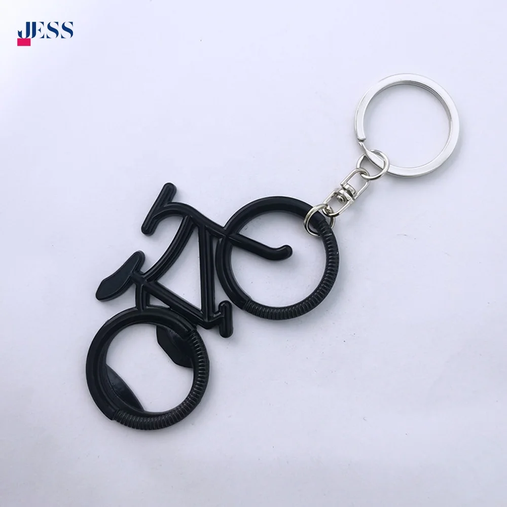 New Personality Bicycle Shape Metal Bottle Opener Keychain Custom Logo Keyring