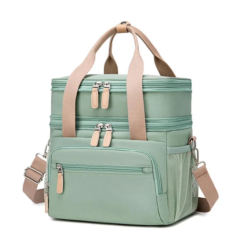 Leak Proof Lunch Box for Work Large Lunch Cooler Bag With Removable Shoulder Strap with Side Pockets lunch tote Bag