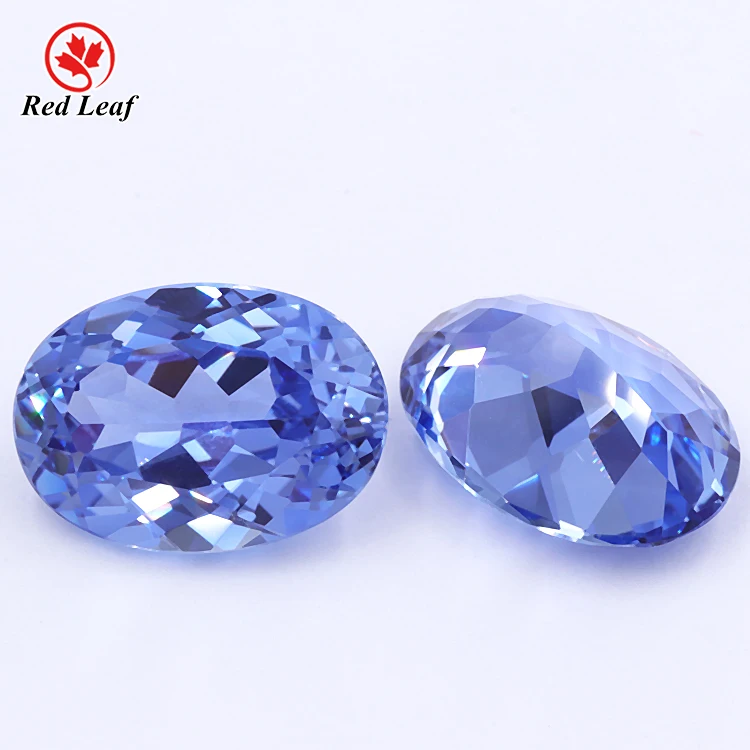 Redleaf gems Sell synthetic stone price oval all size high quality loose blue lab grown sapphire gemstone