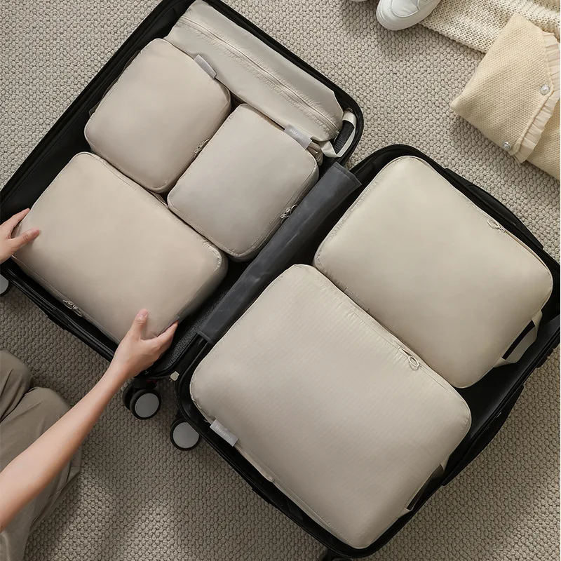 OEM ODM Factory Custom Durable Cabin Luggage 8Pcs Storage Travel Bag Set Clothes Organizer Travel Organizer Storage Bag