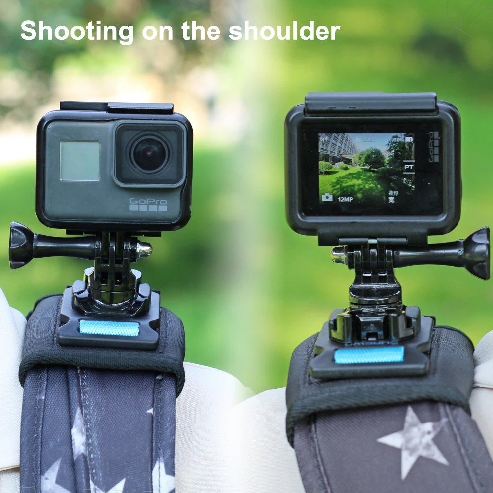 
SUREWO Backpack Shoulder Strap Mount Compatible with GoPro Hero 8/7/(2018)/6/5 Black DJI Osmo Action and Most Action Camera 