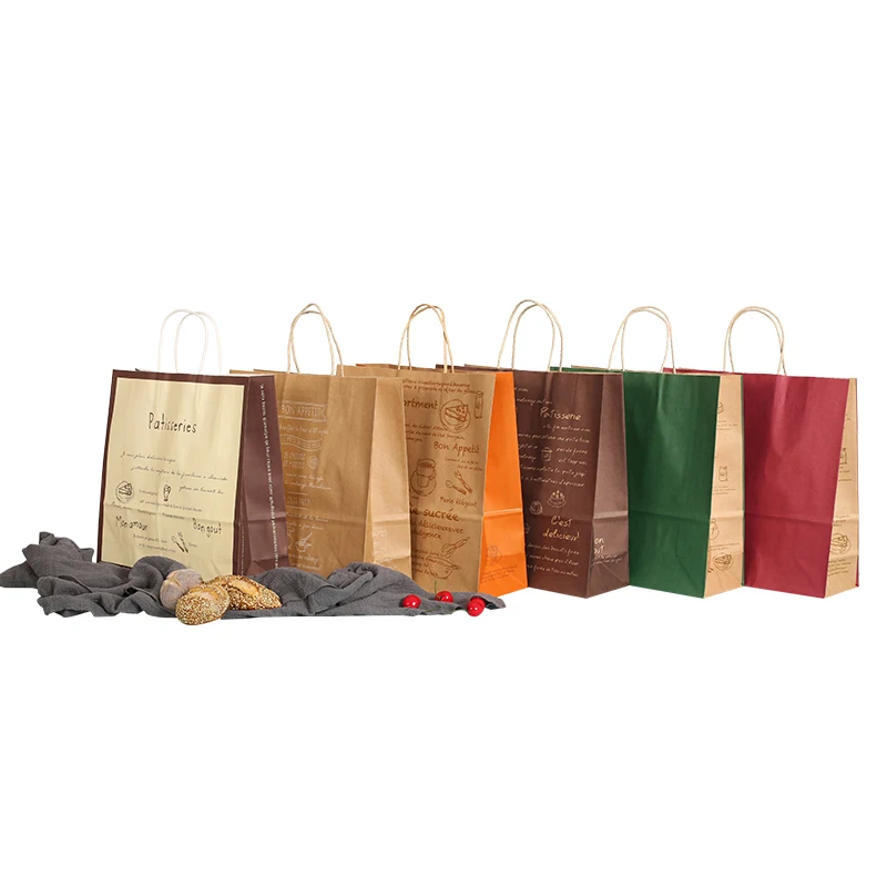 different kind  of kraft paper bags for dessert mini yellow bag
