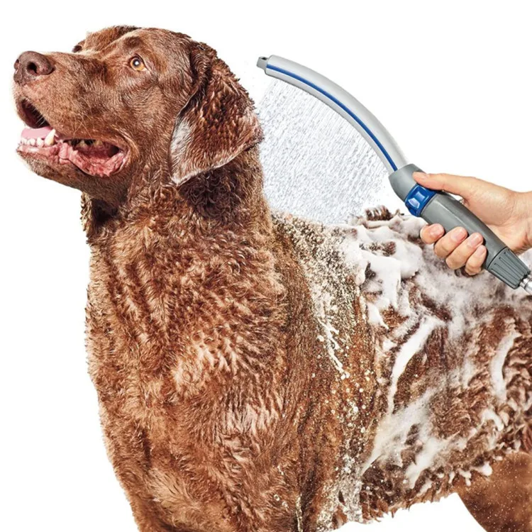 Indoor and Outdoor Sprayer Dog Shower Head Attachment Tool for Fast and Easy Dog Bathing and Cleaning With 8 Feet Flex Hose