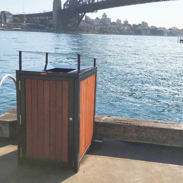 Wholesale outdoor trash bins trash receptacles outdoor garbage bin steel waste container with big capacity