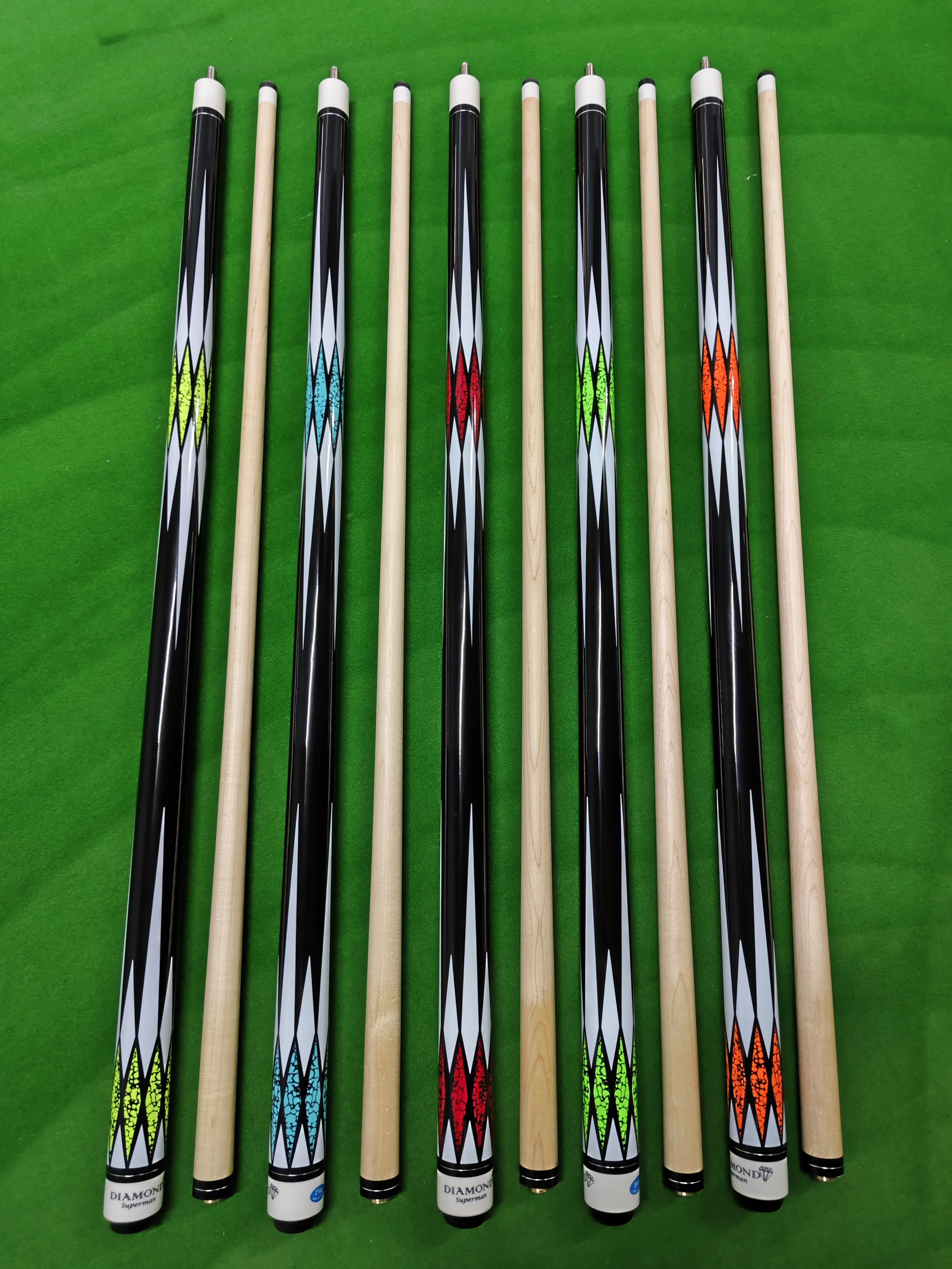 13mm big head pool cues New Design Maple 1/2 Billiard Pool Cue 57inches Hard Wood maple for Sale Carbon fiber pool cue