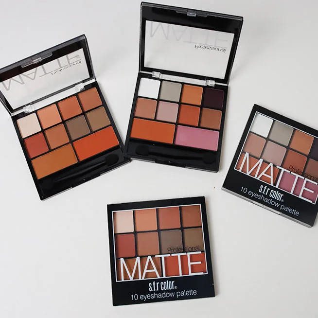 10 Color Full Matte Makeup Eyeshadow Waterproof Mineral Powder Pumpkin Smoke Nude Make up Palette Cosmetics Eyeshadow Eye Shadow