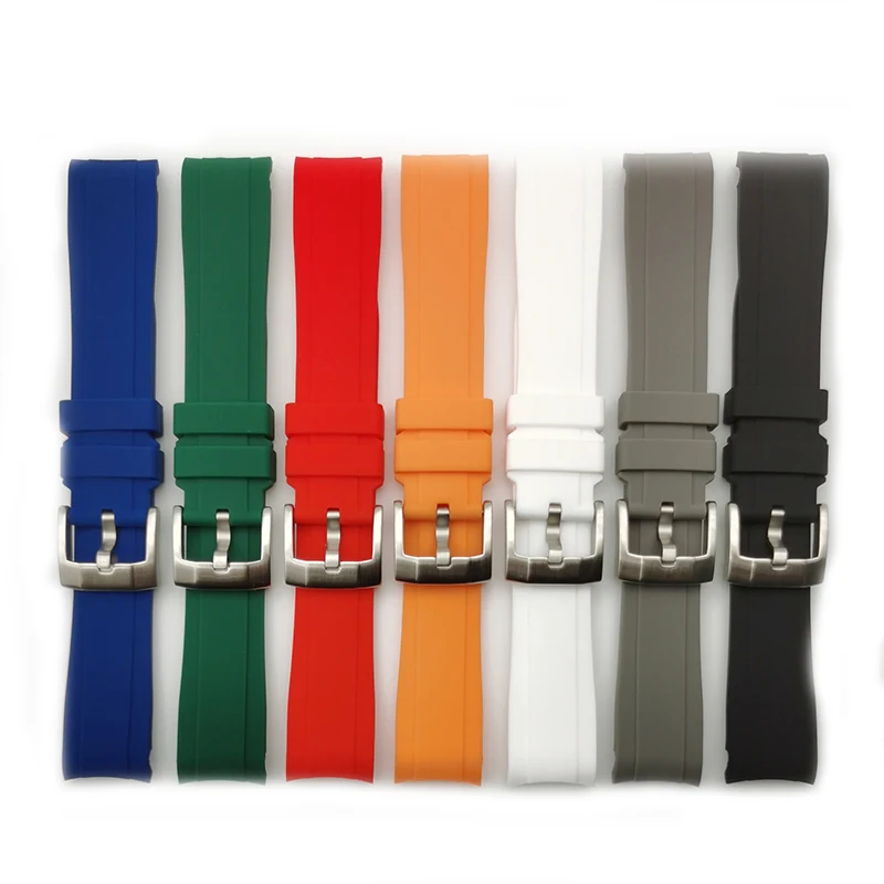 diving  diver curve end 18 20 21 22 24mm rubber watch band watch strap