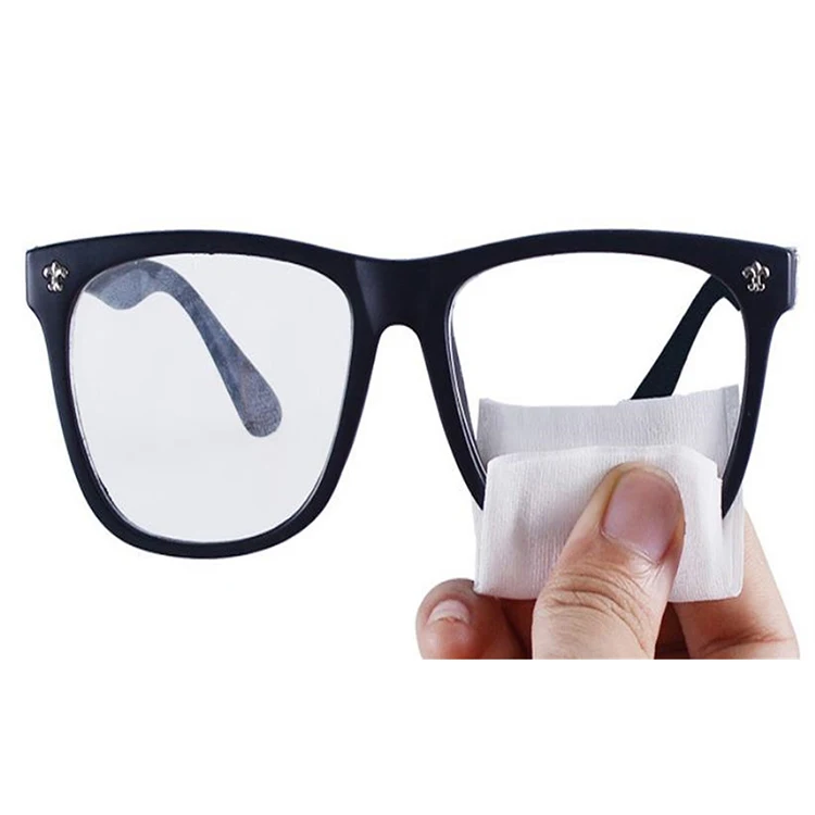 White Nonwoven Lens Fabric Wipes Glass Cleaning Cloth for Eyeglasses Camera Lenses and Other Delicate Surfaces