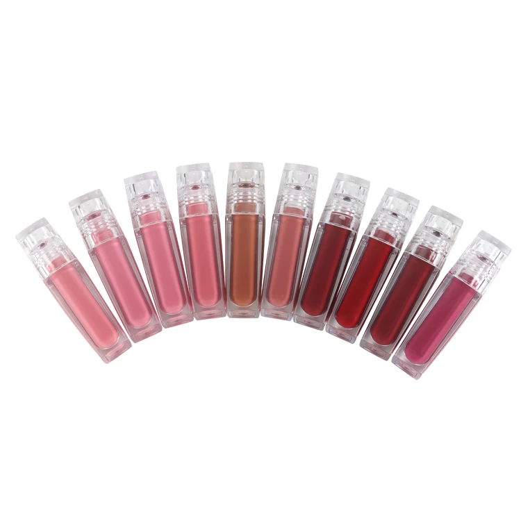 Manufacturer Direct Sale New Design 10 Colors Shape Matte Liquid Lip Gloss Non Stick Long Wearing Pigment Lip Gloss