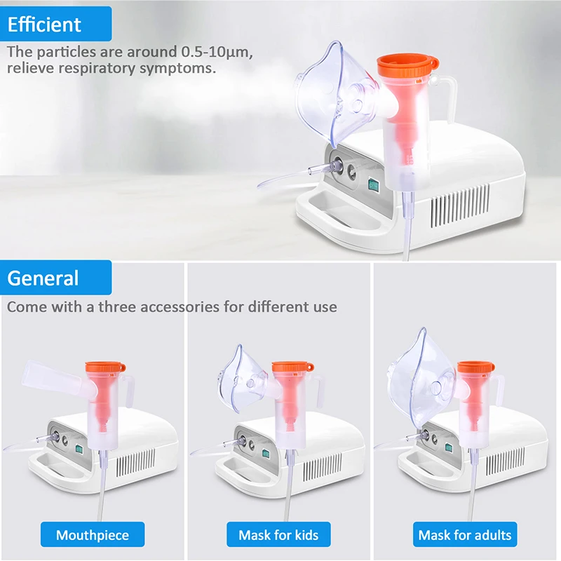 Excellent Quality CE-Approved Home Portable Liquid Medicine Atomizer Inhaler Compressor Nublizers for Aerosol Disease Therapy