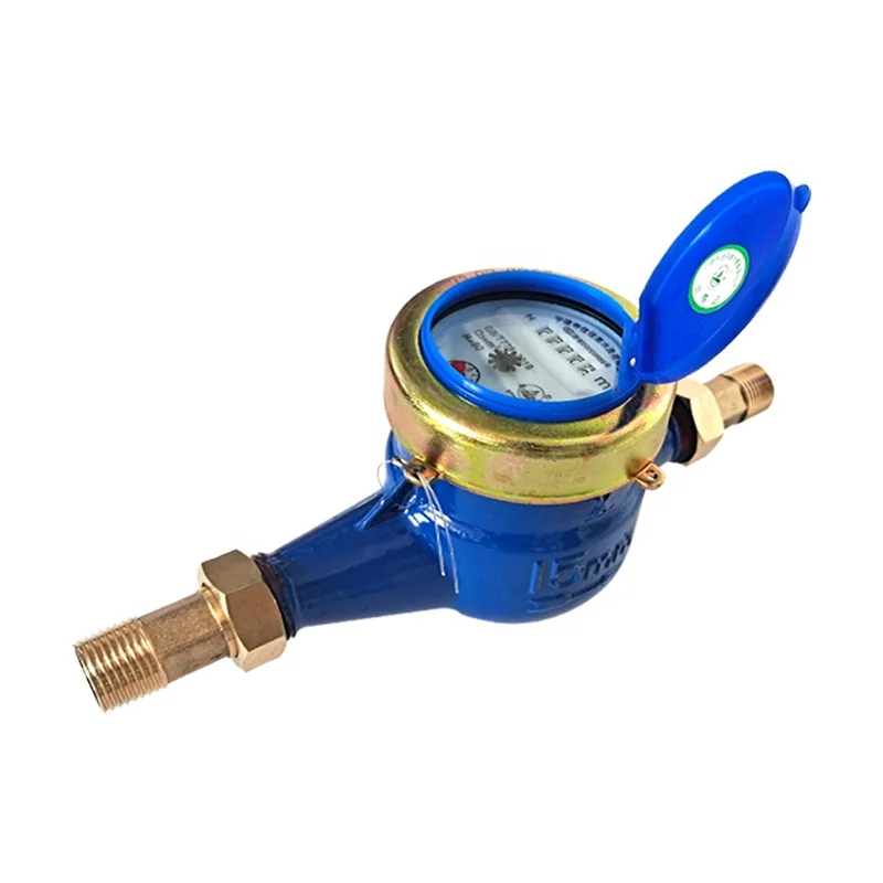 China multi nozzle water digital mechanical horizontal water meter flowmeter 15mm 20mm