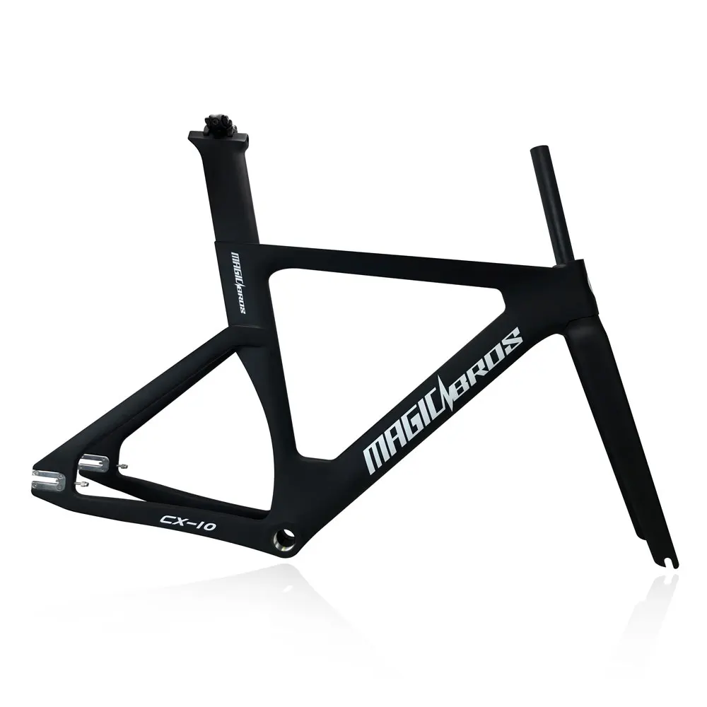 MAGICBROS CX-10 Carbon Fixie Road Bicycle Gear Bike Frame Set 700C 49cm / 51cm / 54cm / 57cm Carbon Fiber Fixie Frame