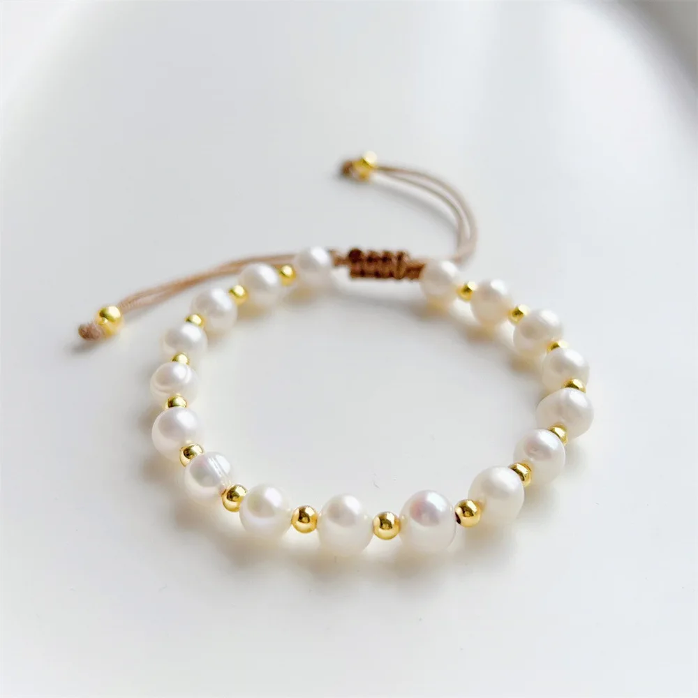 Unisex Bohemian Style Heart Pendant Beaded Bracelet with Gold Plated Zircon Hand-Woven Gift for Children on Anniversary
