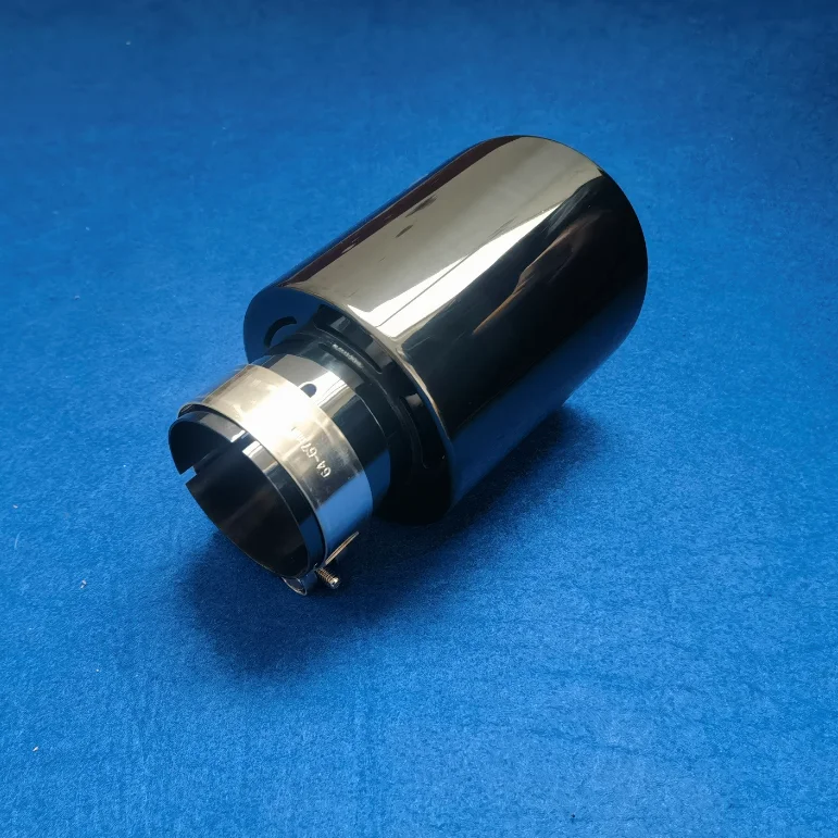 Car modification101mm titanium black 304 stainless steel akrapovic exhaust With grid exhaust pipes