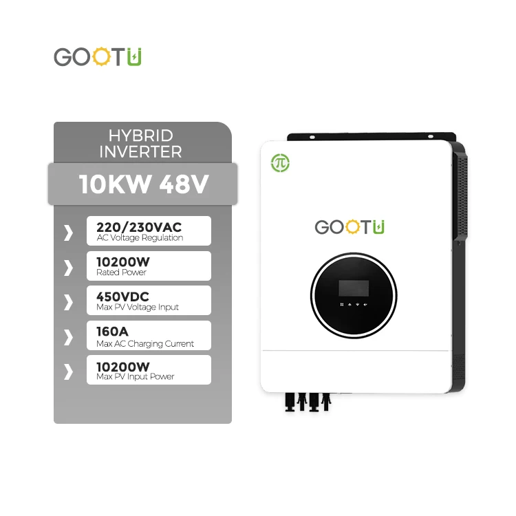 GOOTU Dual Output Solar Power Inverter 10.2KW On Off Grid Solar Inverter With RS485 Wifi Monitor Function