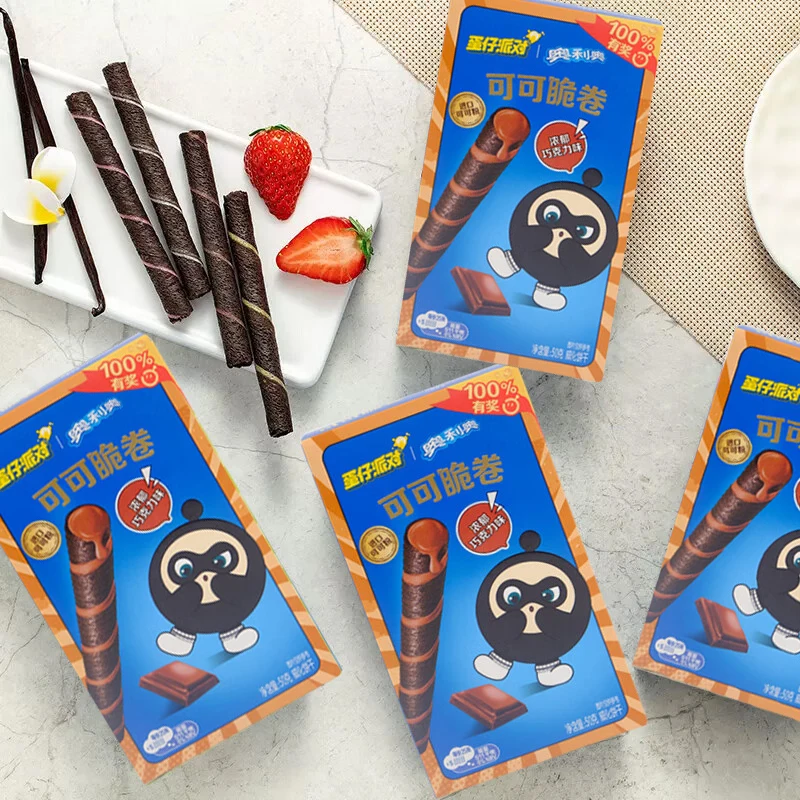China Oreo Chocolate Wafer Sandwich Roll Exotic Snacks 55g Various Flavors Of Cookies