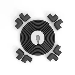 Wholesale brown table edge corner protectors safety protection baby edge guards