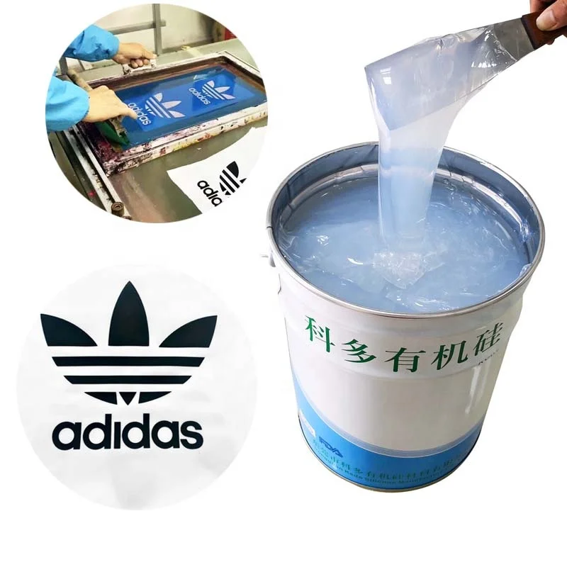 Made in China matte liquid silicone printing material for clothing trademark screen printing/silicone green printing
