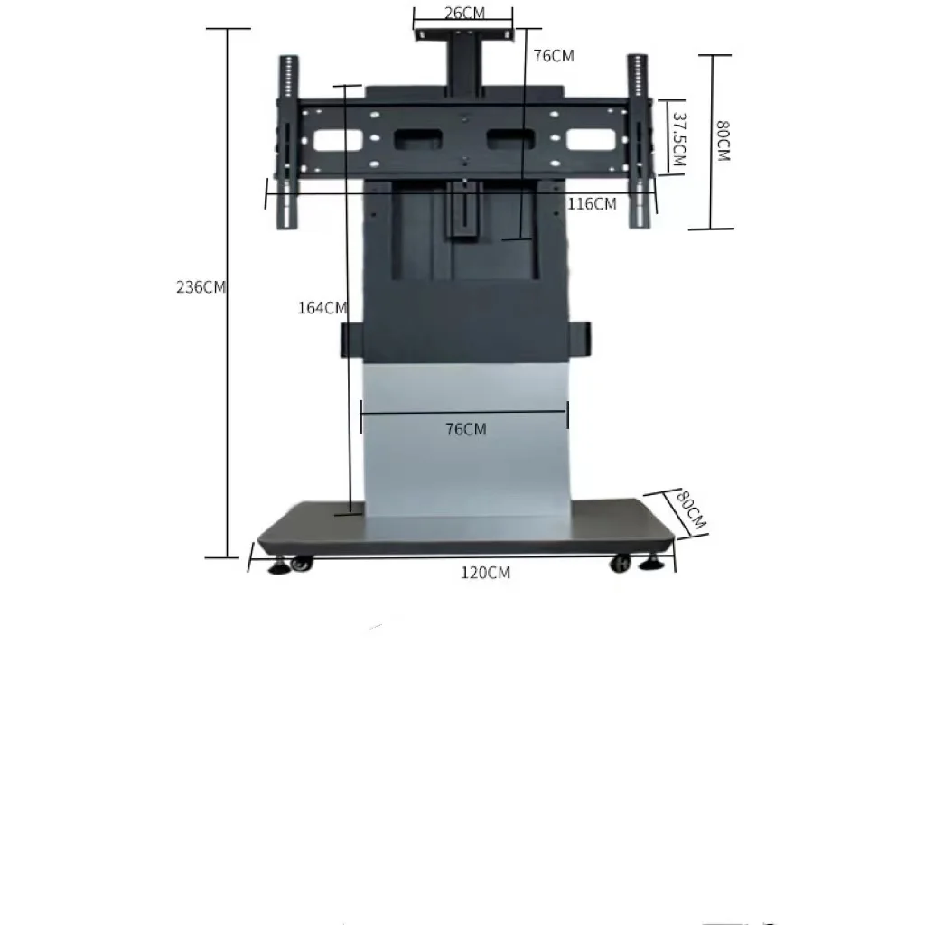 TV Mount Stand Height Adjustable Mobile TV Cart Trolley
