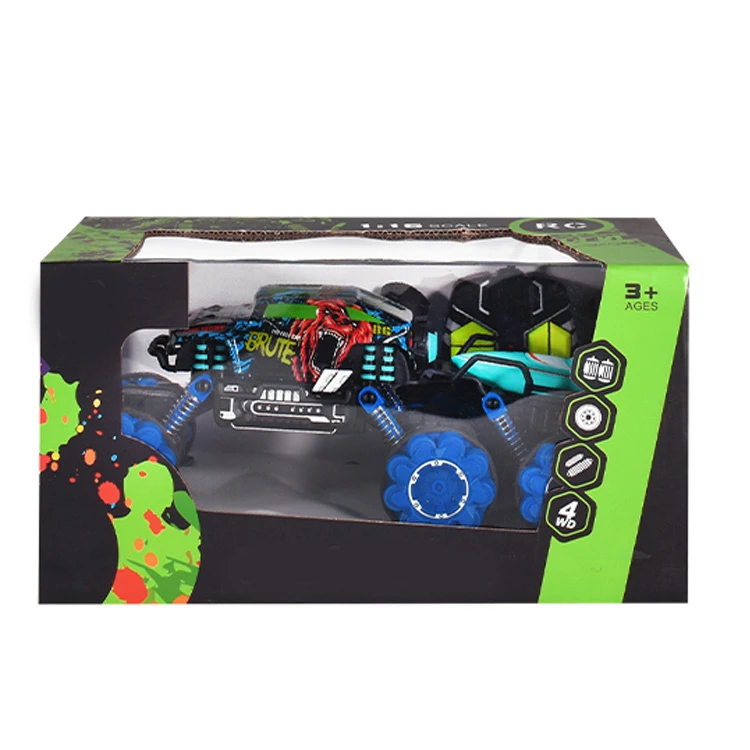 1/16 PVC toy truck with 6 wheels rc monster truck