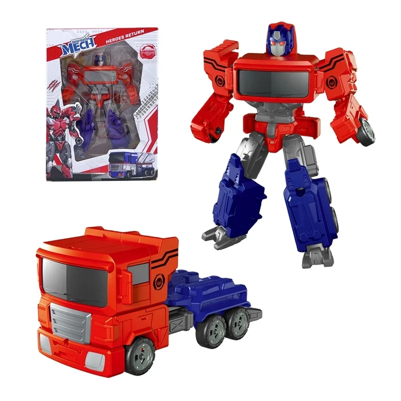 Boys Transform Truck Model Toy Deformation Car Robot Toy Transformation Robot Play Set