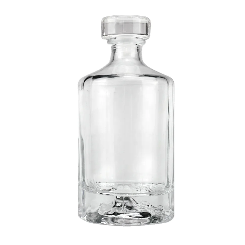 Wholesale Custom Bottom Mountain Bourbon Vodka Gin Borosilicate 500ml 750 ml Glass Whiskey Liquor Bottles