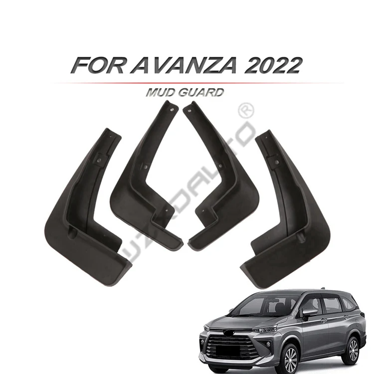 WZXD Car Mud Guard Rubber Splash Guard Mud Flaps Black For Toyota Avanza 2022