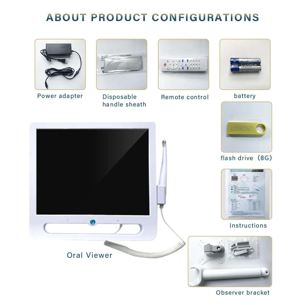 CE Approved WIFI Type Dental Intra Oral Camera 17 Inch Electronic Endoscopes 18 Million Pixels Medical Equipment Oral Tools