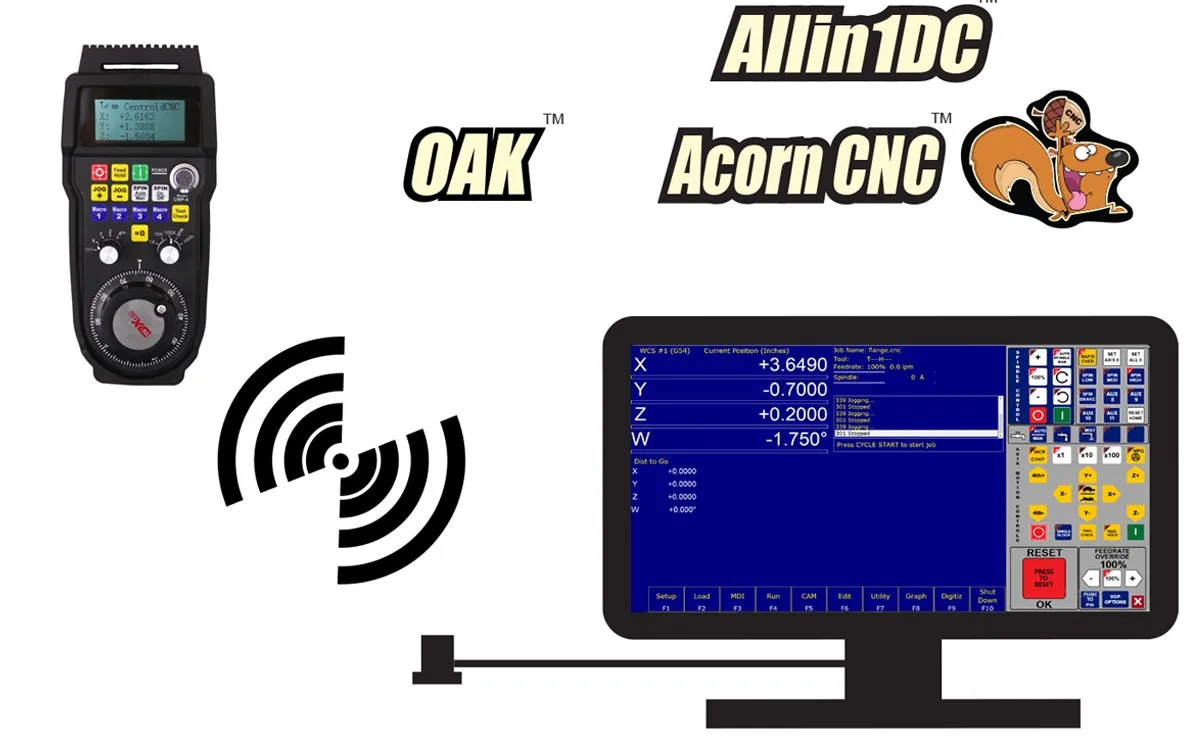 Wireless MPG Programmable  OEM 4 Axis CNC wireless remote control Wireless MPG CNC controller