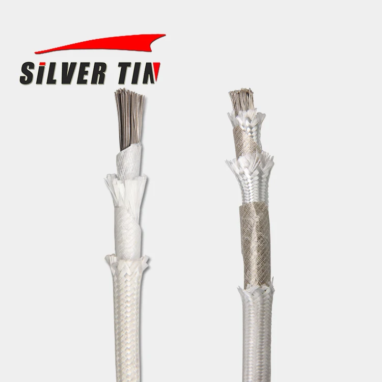 Pure nickel fiberglass braid mica wrapped 24awg 22awg 20awg 18awg 16awg 14awg wire cable