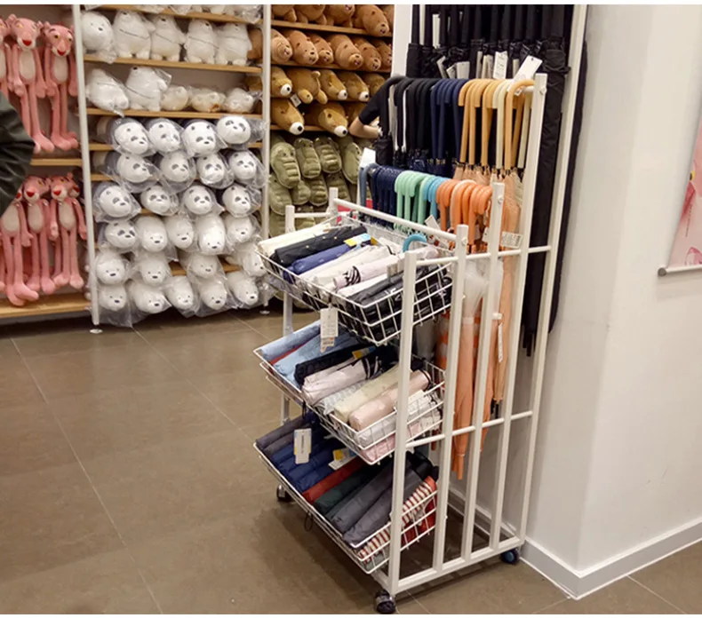 Customized Retail Umbrella Display Stand High Quality Floor Standing Metal Wire Umbrella Display Stand Rack