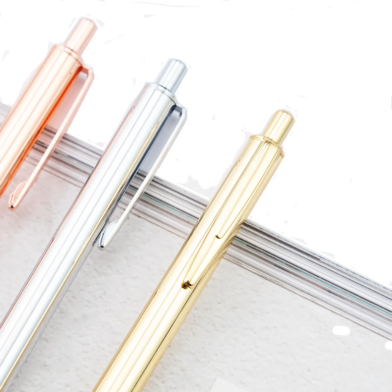 cute stationery fancy mini business anime retractable manufacturer promotion custom ball set print press diamond pen