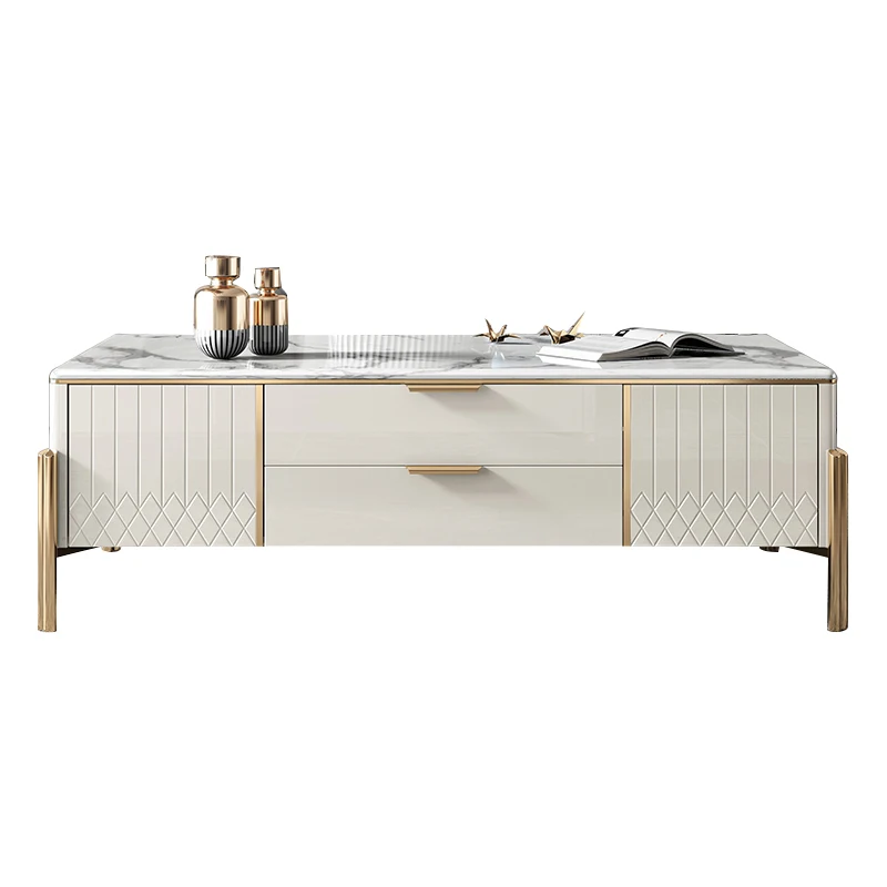 
Light luxury modern simple marble/rock board home Tea table combination 