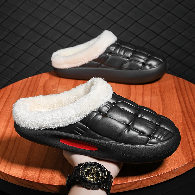 2023 New Cotton Slippers Indoor and Outdoor Lazy Shoes Fashion Versatile Couples Thickened Cotton Slippers