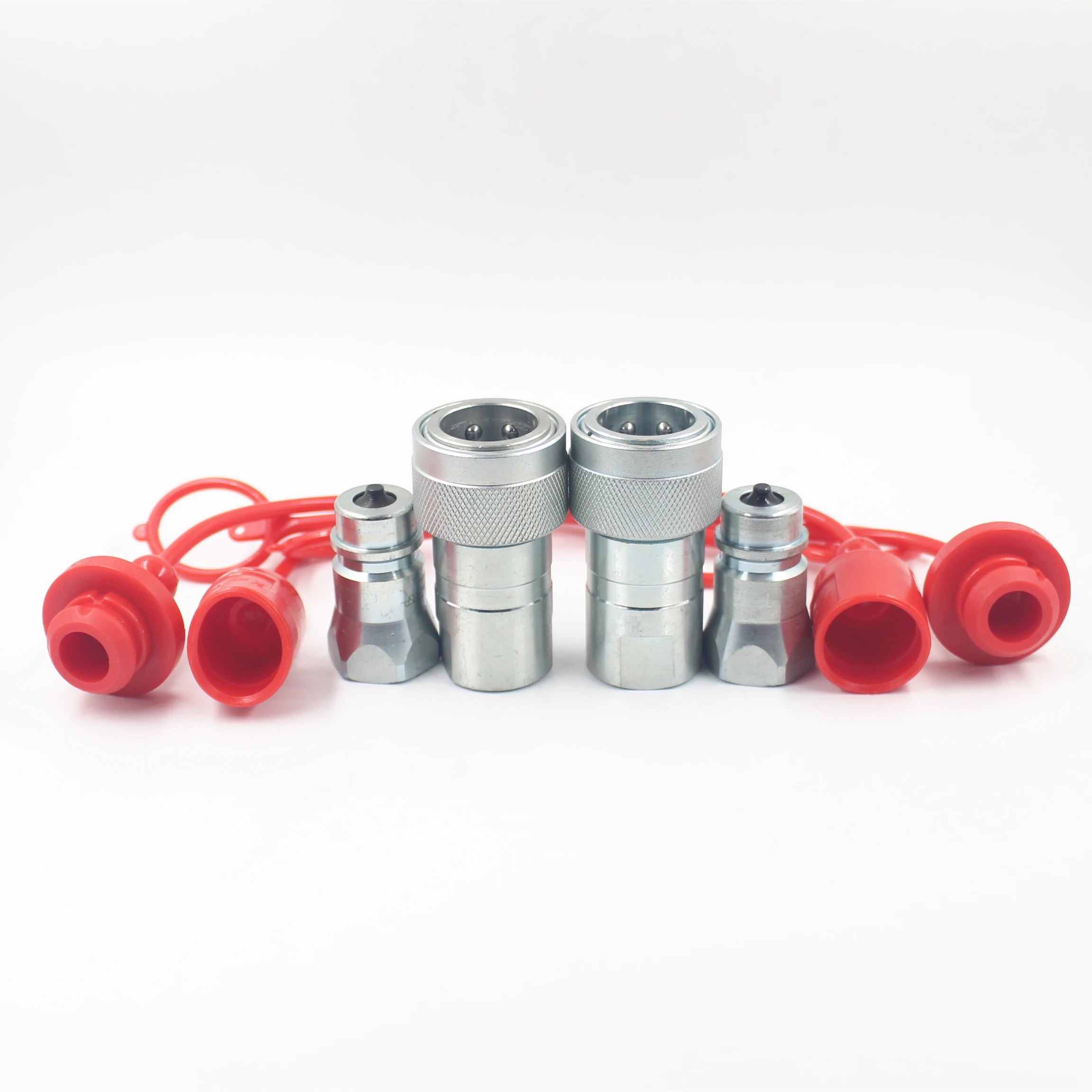 
1/4' ISO 5675 Hydraulic Quick Connect Pioneer Style Couplers, 1/4' NPT Thread 
