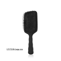High Quality Matt Black  Nylon Boar Bristle Dry Wet Hair Detangler Hair Extension Brush