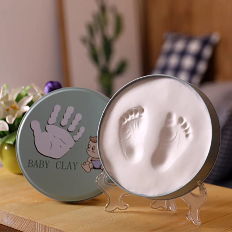 Hand And Foot Prints To Commemorate The Newborn Baby Hand And Foot Ink Pad Photo Frame Set