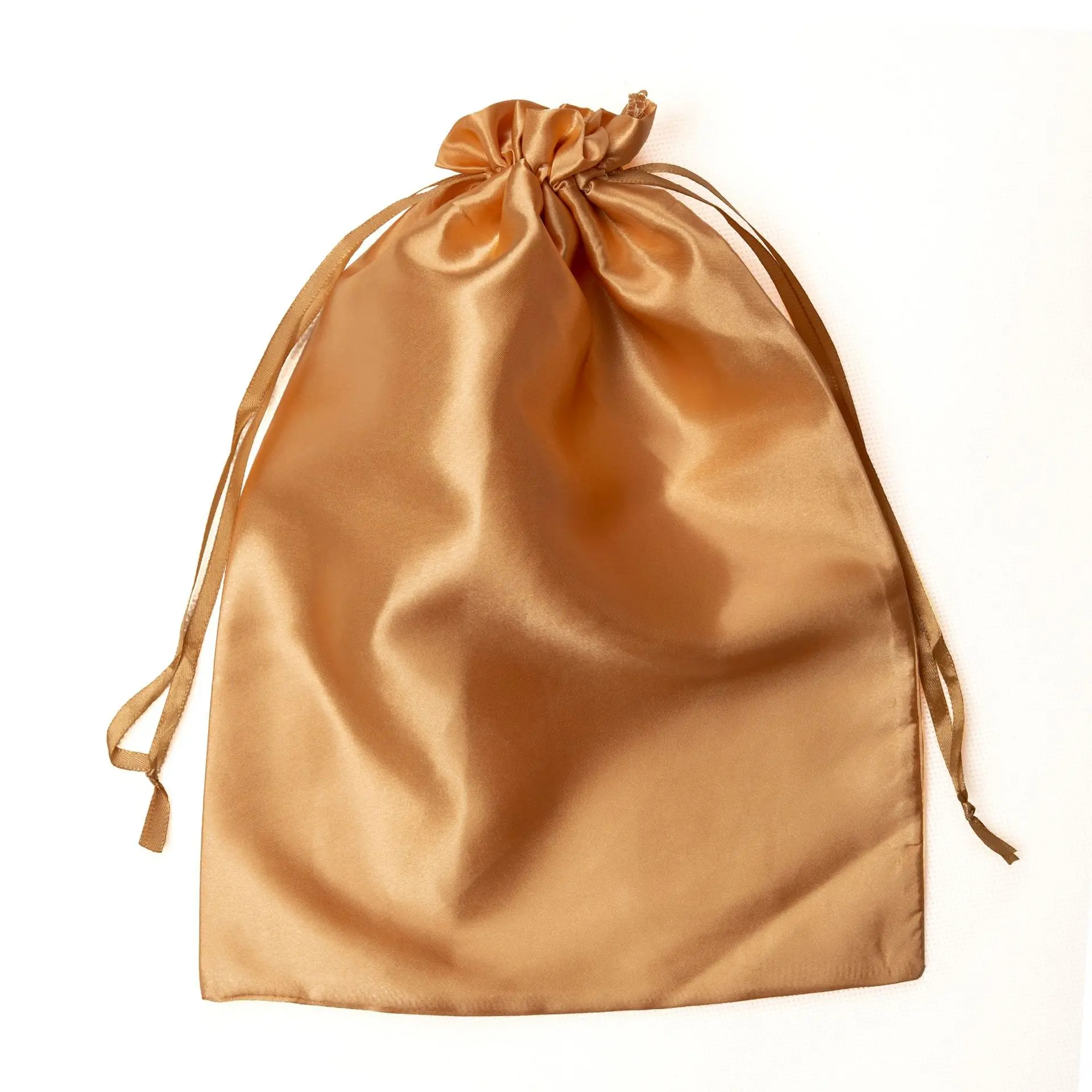 Custom Printed Logo Colorful Wigs Storage Bags Hair Bundle Packaging Satin Silk Bags