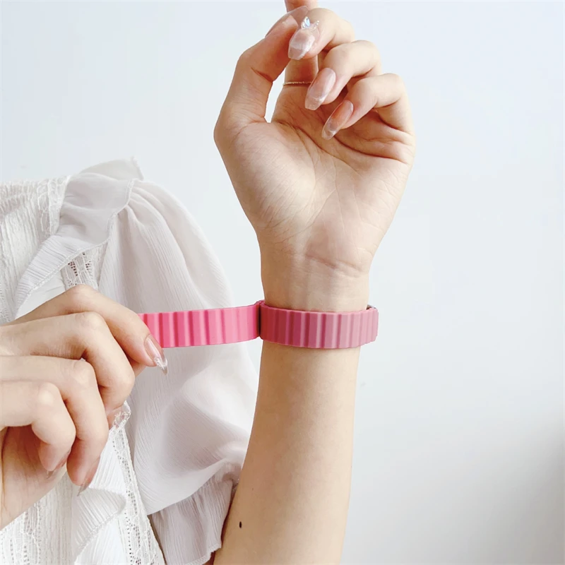 Smartwatch Accessories Wristband Women Bracelet Strap Watchband Sport Silicone Magnetic Watch Band For Xiaomi Smart Band 8