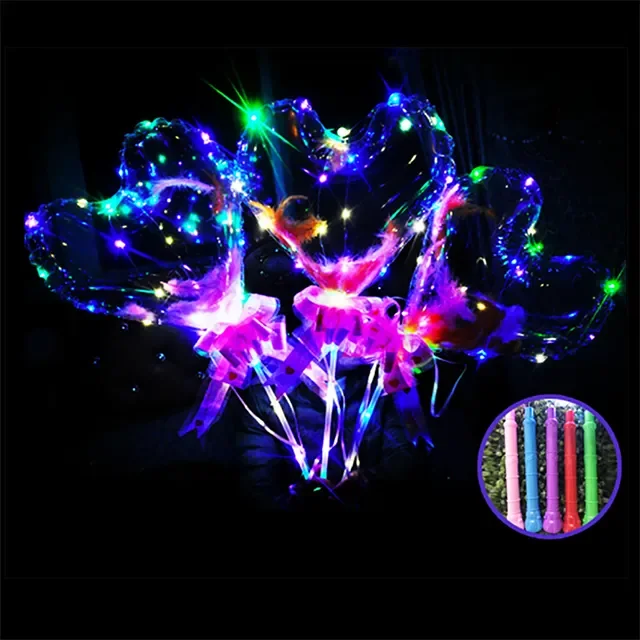 Wholesale Bobo Balloon 18/20/24/inch Holiday Party Light Bobo Balloon Led with Helium Birthday Balloons for Decoration