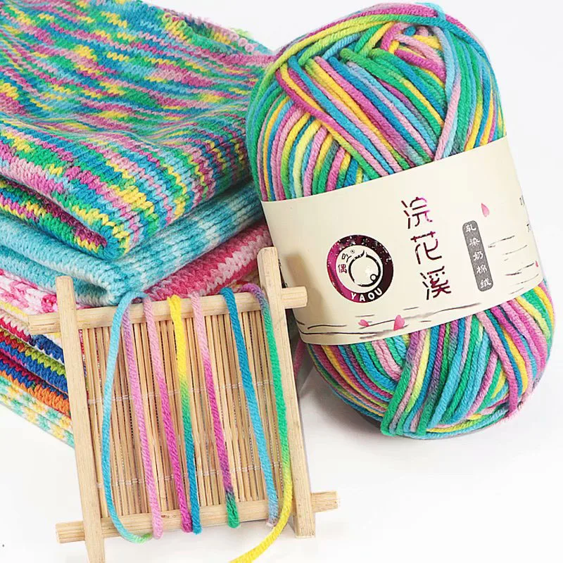 
5 Plys 47 Colors Milk Cotton Cashmere and Merino Woolen Hand Knitting Weaving Dyed Fancy Yarn 100% Wool Yarn 