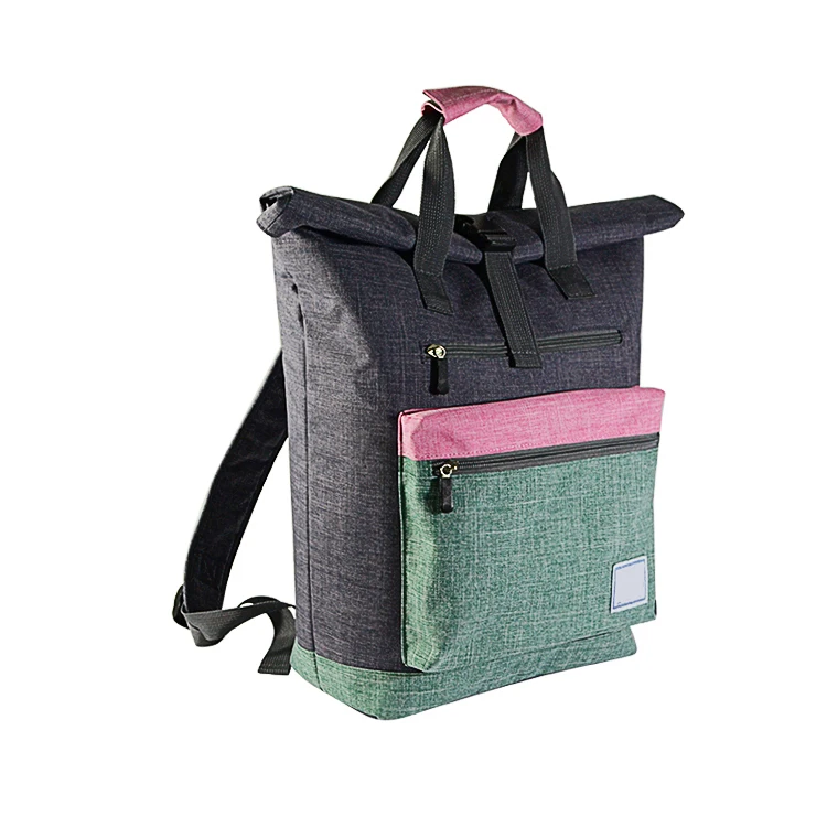 New Design High Quality Outdoor Picnic Bento Food Lunch Bag Custom Logo Thermal Backpack Cooler Insulated Roll Top Bagpack