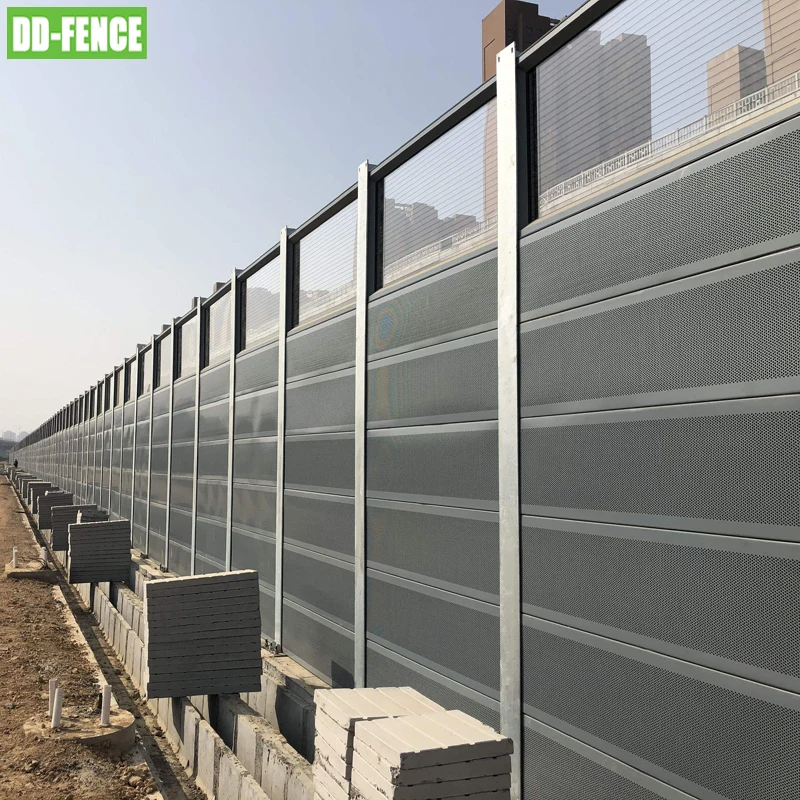 Singapore High Speed Noise Barrier Absorption Soundproof Aluminum Fence Wall Acoustic Panel Sound Barriers For Highway Railways