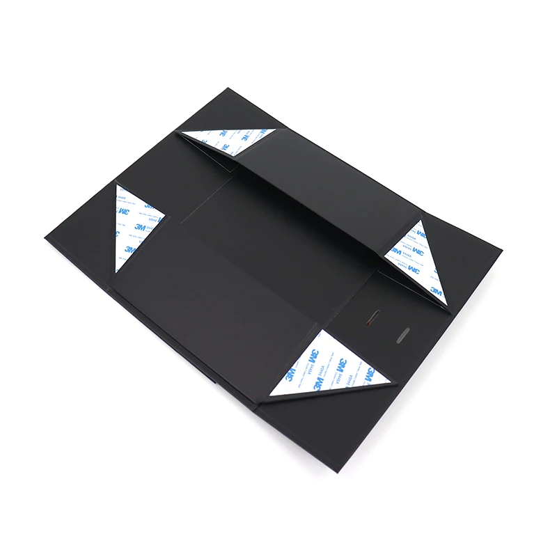 Black Paper Cardboard Double Magnetic Box Package Luxury For Clothes Foldable Magnet Flap Lid Gift Boxes For Dress With Ribbon