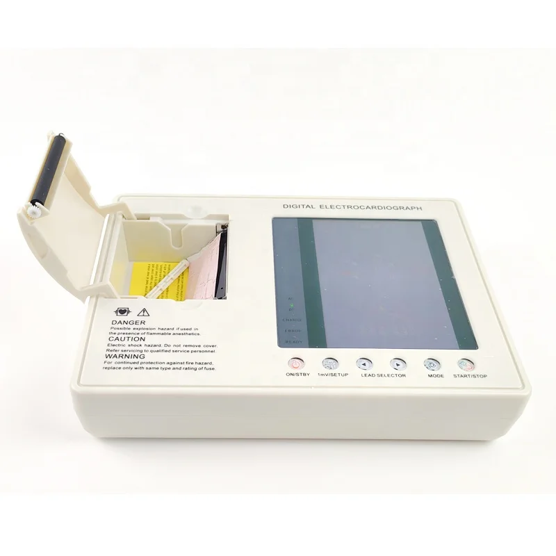 YD-1203CMedical Equipment 7 Inch Color Screen Portable 3 Channel Ekg Device 12 Lead Ecg Machine