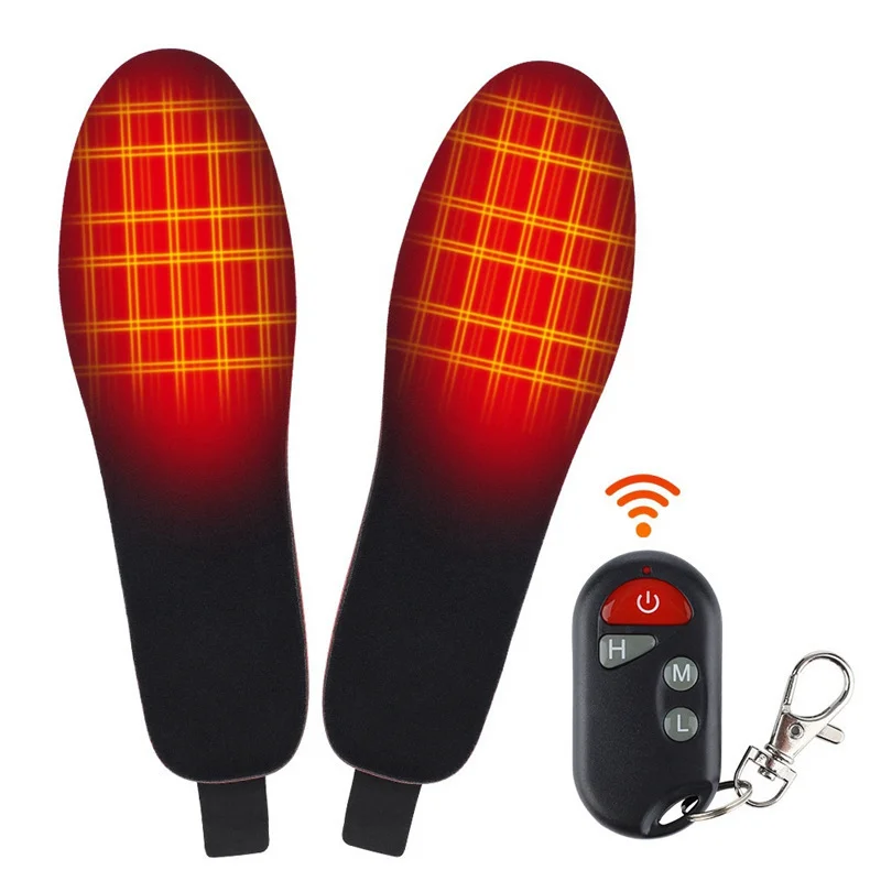 2024 Usb Smart Custom Winter Rechargeable Self-heating Warm Carbon Fiber Sports Foot Comfort Heated Shoe Insoles