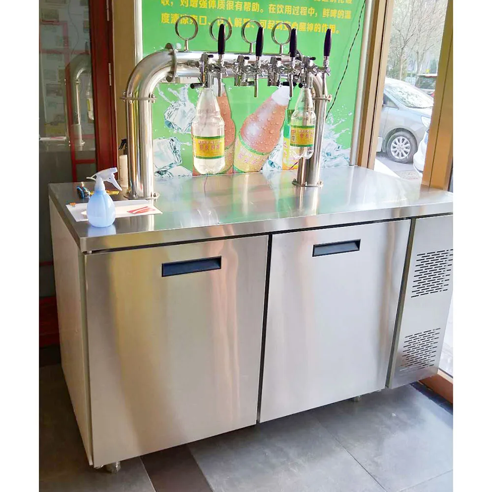 GHO Bar beer vending machine 4 taps Stainless steel beer cooler