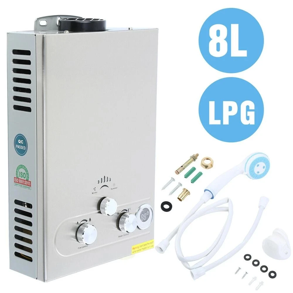 Instant Tankless Used Wall LPG Price Hot Water Heater 8L Gas Water Heater