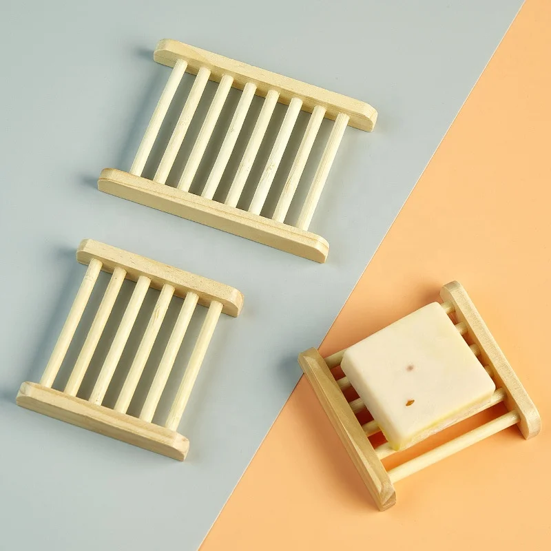 Eco-friendly Soap Box With Customized Logo Bathroom Shelf Bamboo Drain Soap Holder Wooden Reusable Soap Holder At Home Hotel